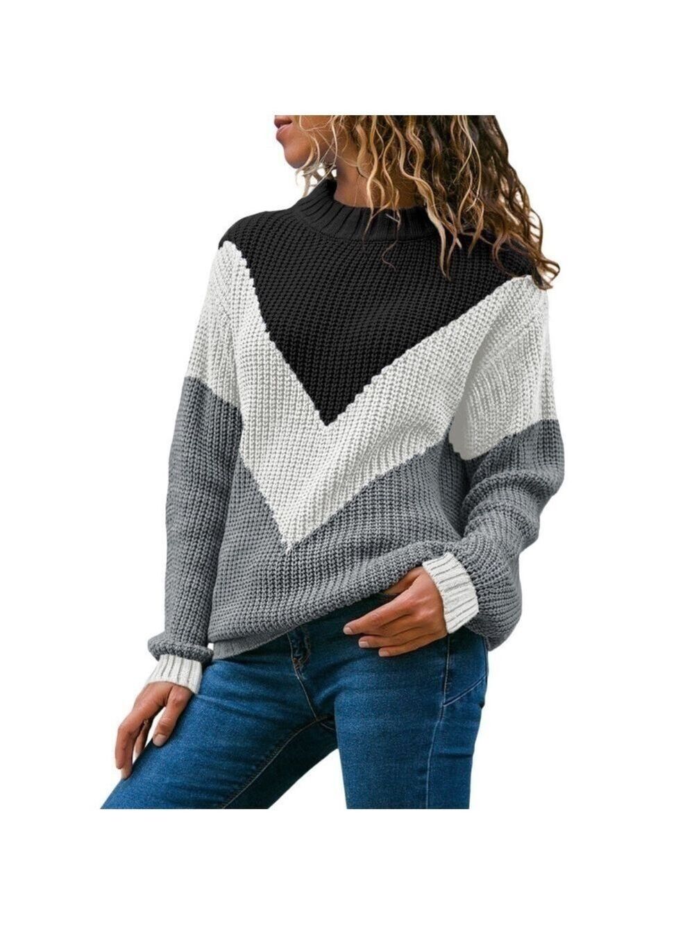 Time and Tru Asyoly Color Block Sweater